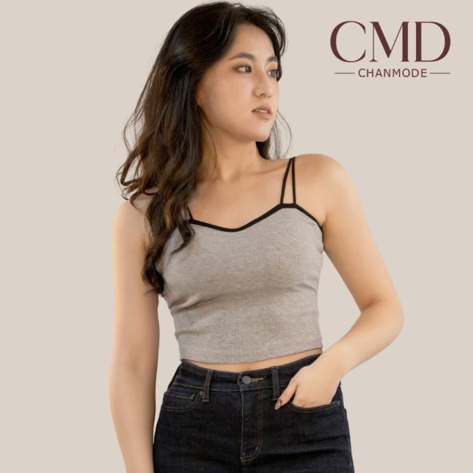 AA011901極簡撞色細肩修身BRATOP