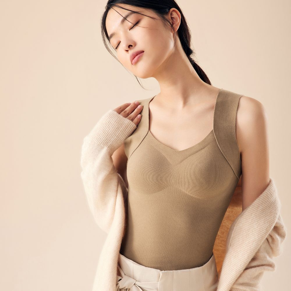 羅紋保暖背心 BRA TOP 3853(預購)