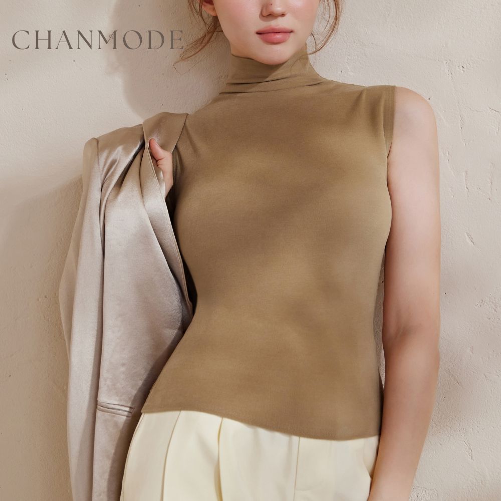 AA020133  20D磨毛無袖高領百搭無痕BRA TOP