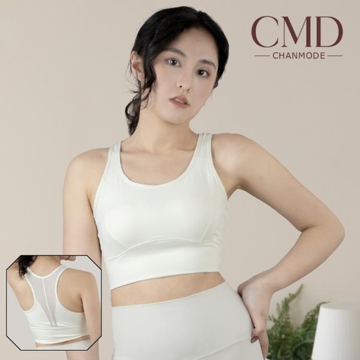 WX7055輕盈呼吸：網紗美背固定杯運動背心